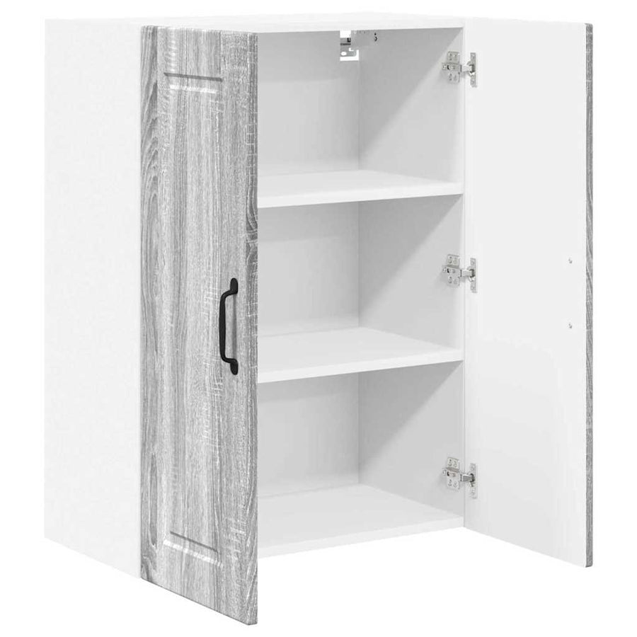 Keukenkast aan de muur met plank Grijs Sonoma 60 x 31 x 80 cm