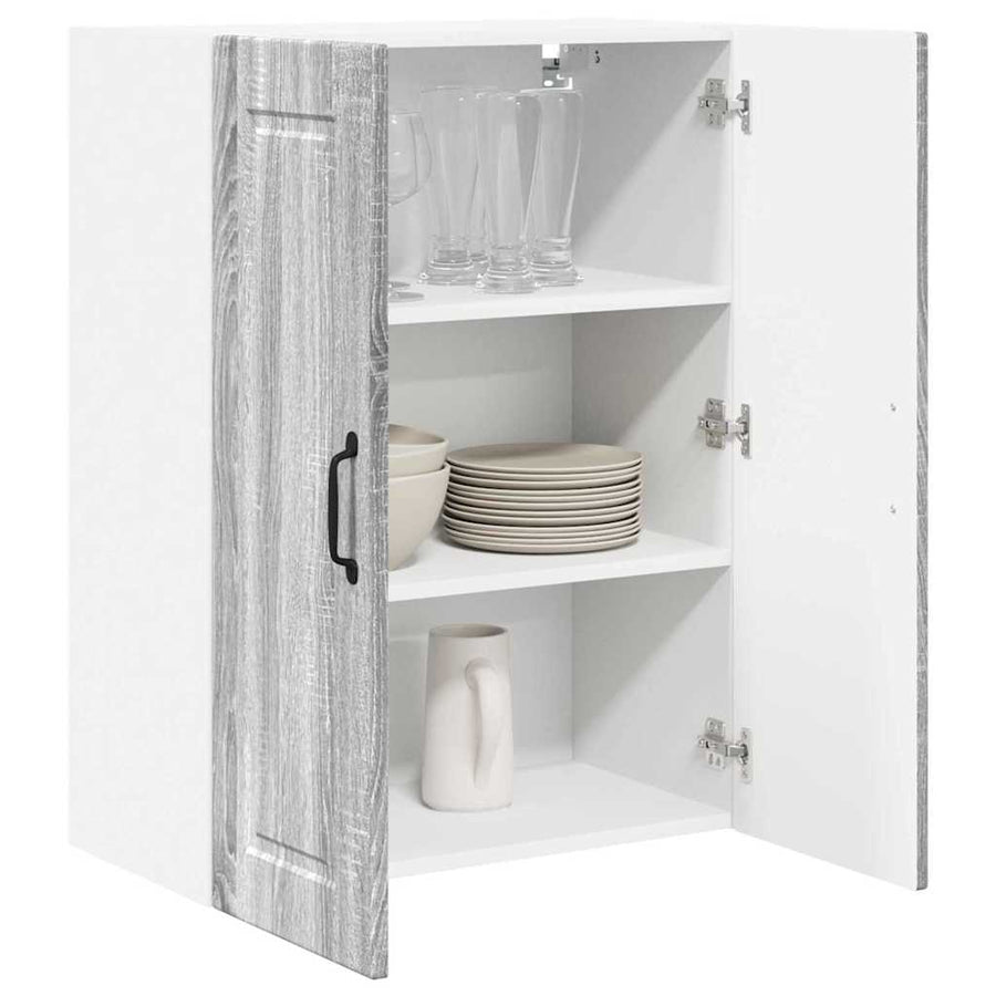 Keukenkast aan de muur met plank Grijs Sonoma 60 x 31 x 80 cm