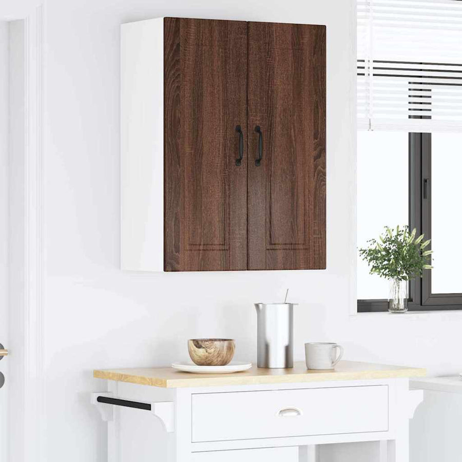 Keukenkast aan de muur Bruin Eiken 60 x 31 x 80 cm Bewerkt hout