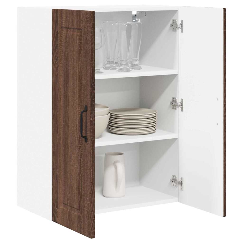 Keukenkast aan de muur Bruin Eiken 60 x 31 x 80 cm Bewerkt hout