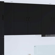 Keukenkast 80x31x80 cm zwart bewerkt hout
