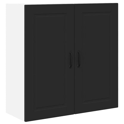 Keukenkast aan de muur Zwart 80 x 31 x 80 cm Bewerkt hout