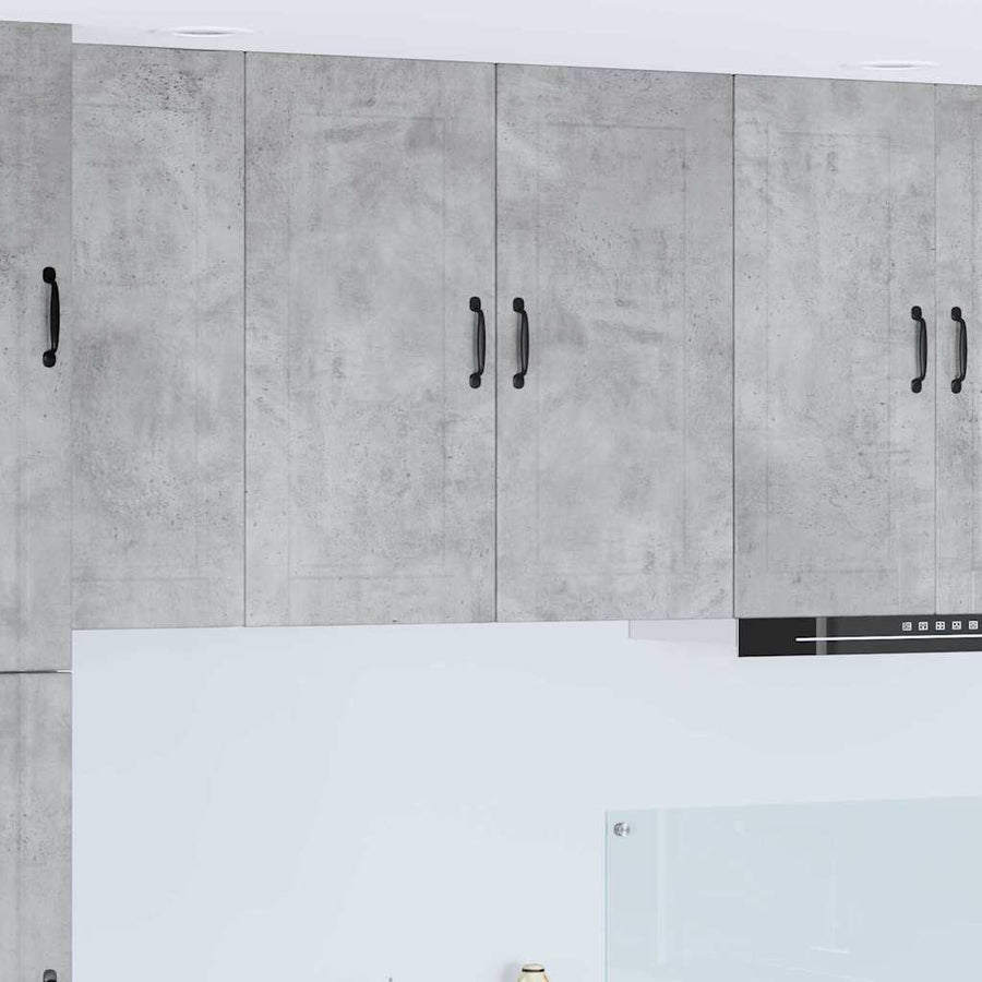 Keukenkast aan de muur Beton Grijs 80 x 31 x 80 cm Bewerkt hout