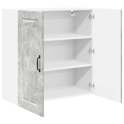 Keukenkast aan de muur Beton Grijs 80 x 31 x 80 cm Bewerkt hout