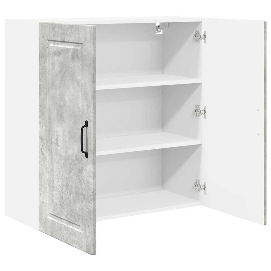Keukenkast aan de muur Beton Grijs 80 x 31 x 80 cm Bewerkt hout