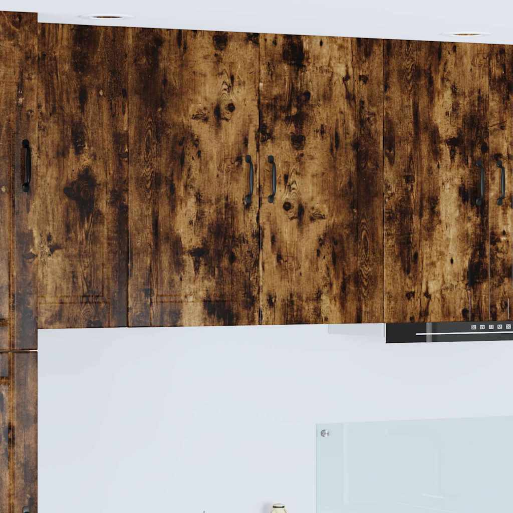 Keukenkast aan de muur met plank Gerookt eiken 80 x 31 x 80 cm