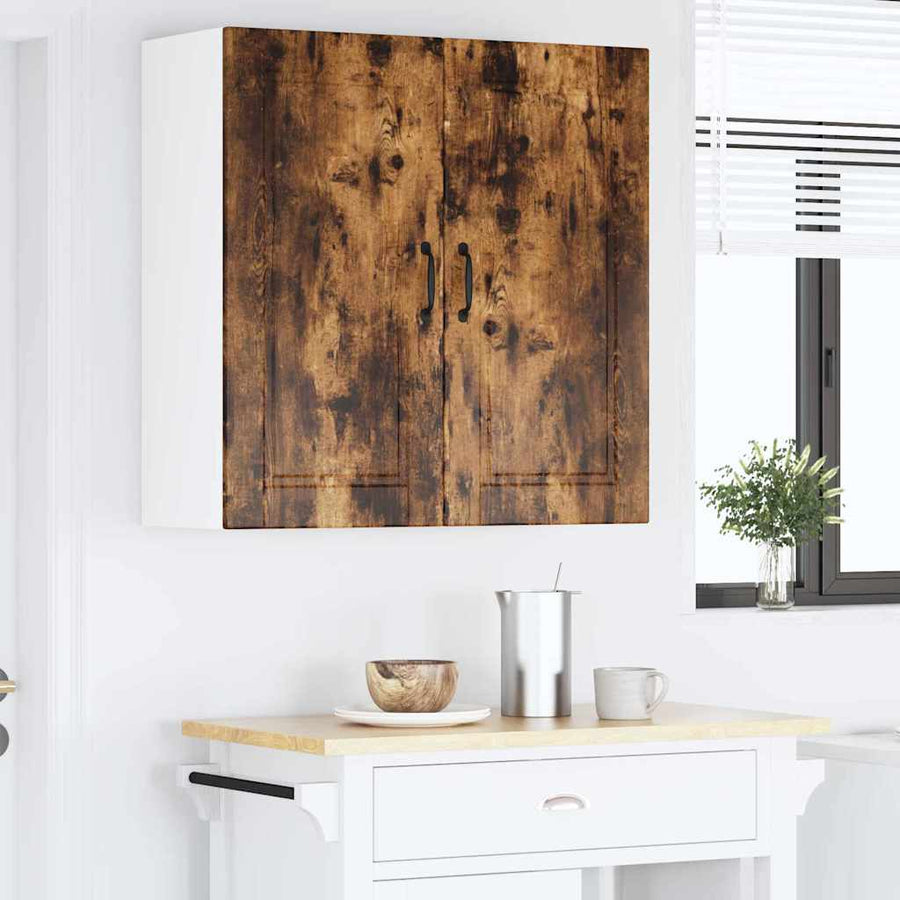 Keukenkast aan de muur met plank Gerookt eiken 80 x 31 x 80 cm