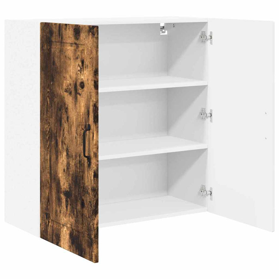 Keukenkast aan de muur met plank Gerookt eiken 80 x 31 x 80 cm