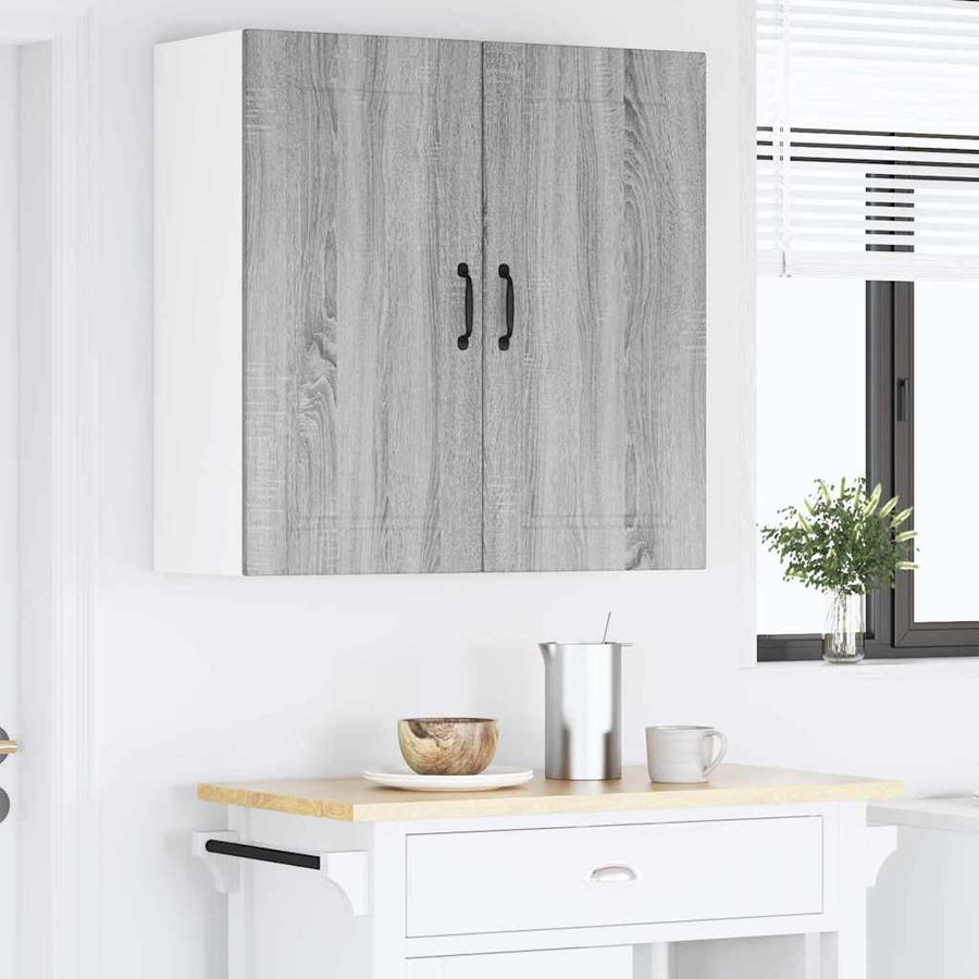 Keukenkast aan de muur met plank Grijs Sonoma 80 x 31 x 80 cm