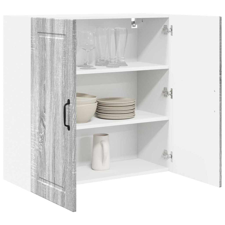 Keukenkast aan de muur met plank Grijs Sonoma 80 x 31 x 80 cm