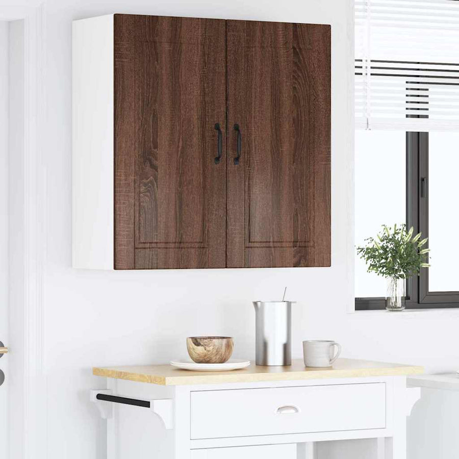 Keukenkast aan de muur Bruin Eiken 80 x 31 x 80 cm Bewerkt hout
