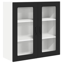Keukenkast aan de muur Zwart 80 x 31 x 80 cm Bewerkt hout