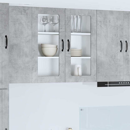 Keukenkast aan de muur Beton Grijs 80 x 31 x 80 cm Bewerkt hout