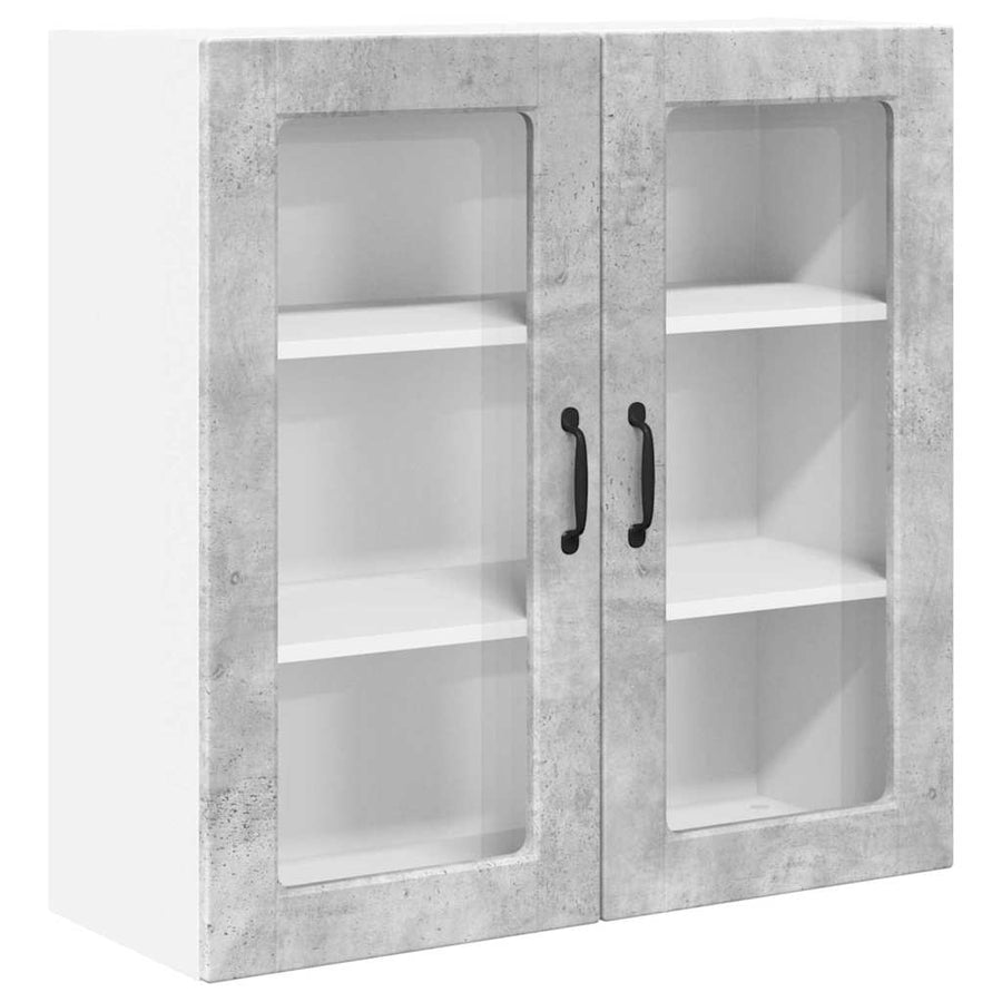 Keukenkast aan de muur Beton Grijs 80 x 31 x 80 cm Bewerkt hout