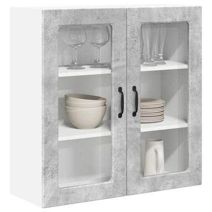 Keukenkast aan de muur Beton Grijs 80 x 31 x 80 cm Bewerkt hout