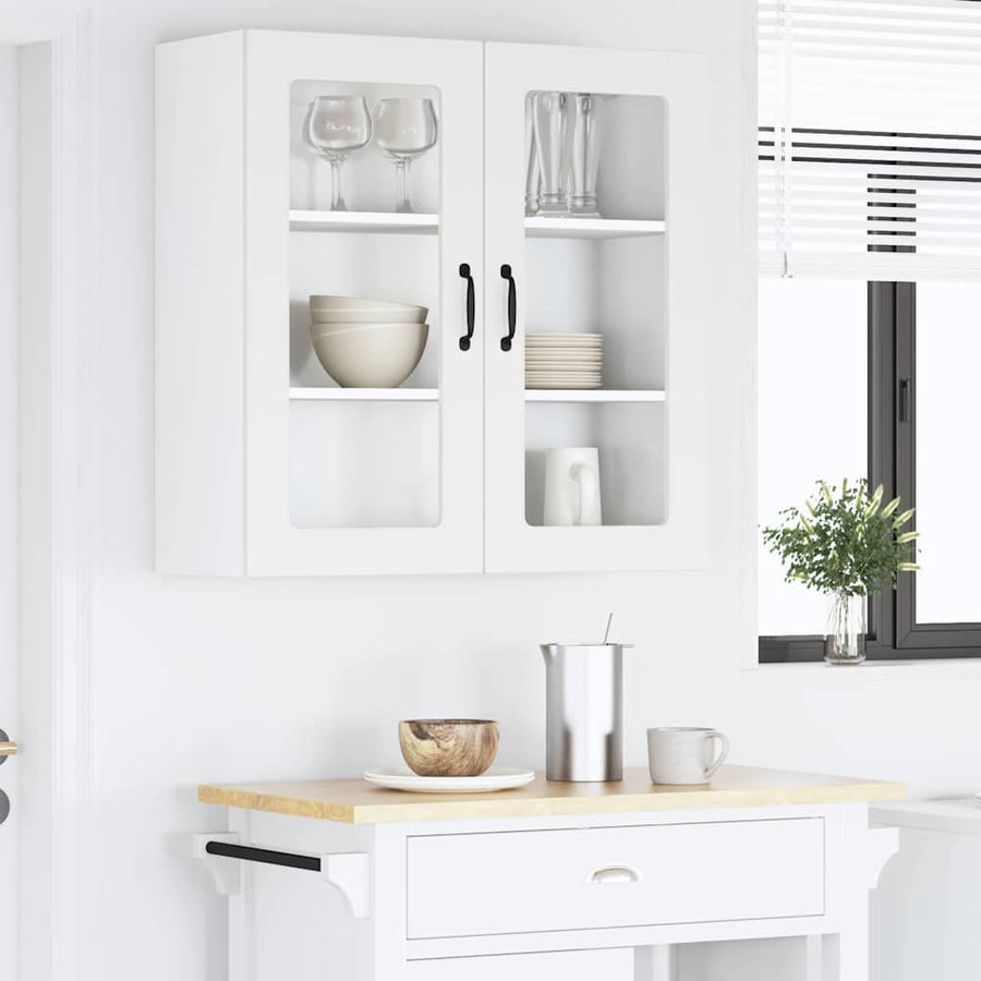 Keukenkast aan de muur met plank Hoogglans wit 80 x 31 x 80 cm