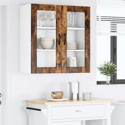 Keukenkast aan de muur met plank Gerookt eiken 80 x 31 x 80 cm