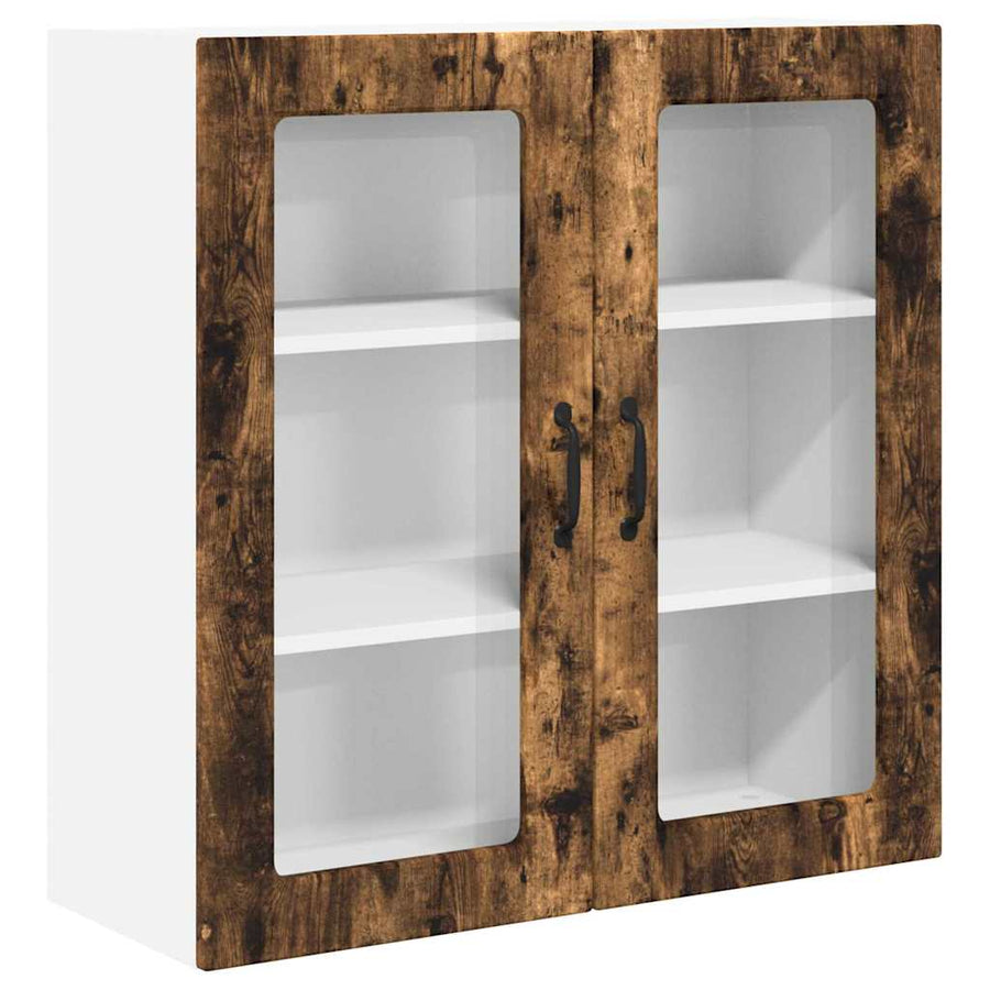 Keukenkast aan de muur met plank Gerookt eiken 80 x 31 x 80 cm