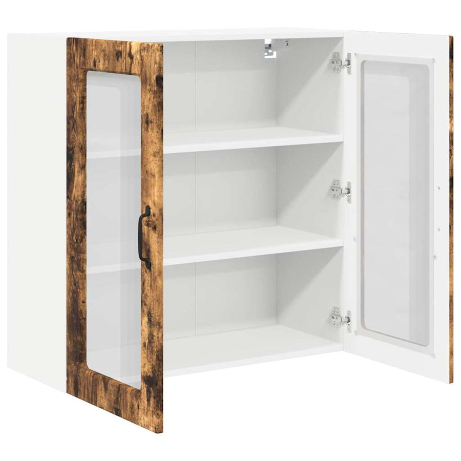 Keukenkast aan de muur met plank Gerookt eiken 80 x 31 x 80 cm