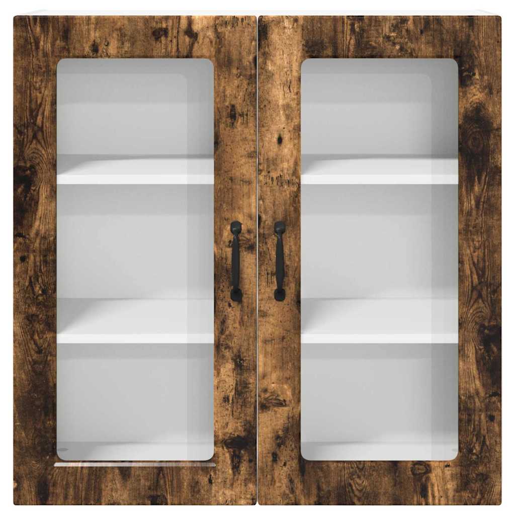 Keukenkast aan de muur met plank Gerookt eiken 80 x 31 x 80 cm