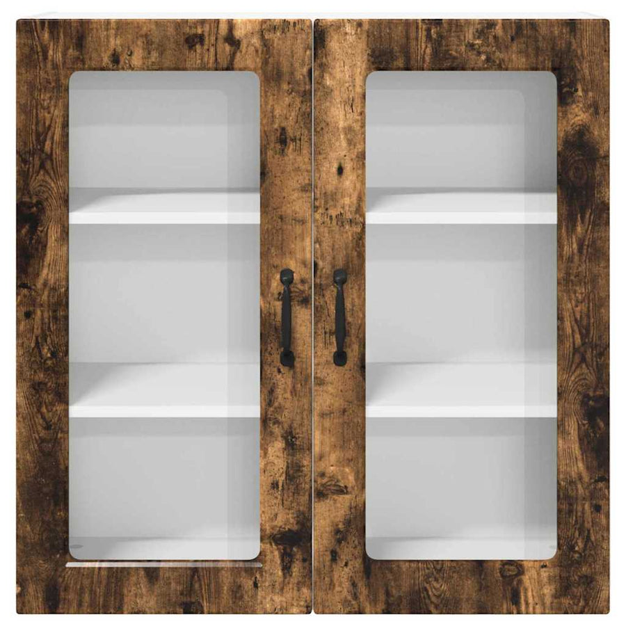 Keukenkast aan de muur met plank Gerookt eiken 80 x 31 x 80 cm