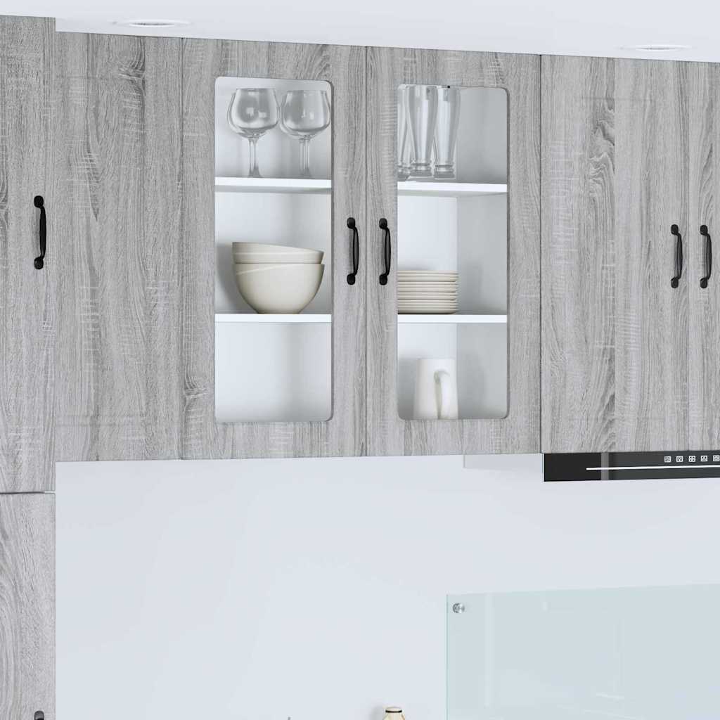 Keukenkast aan de muur met plank Grijs Sonoma 80 x 31 x 80 cm