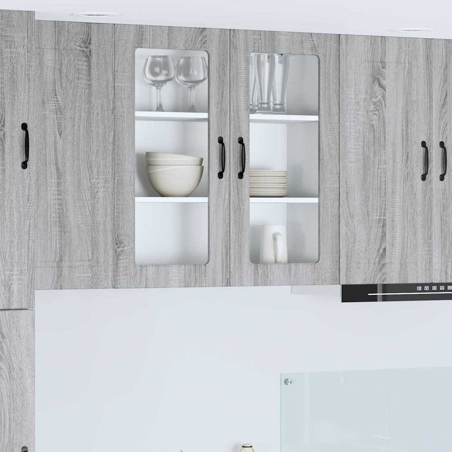 Keukenkast aan de muur met plank Grijs Sonoma 80 x 31 x 80 cm