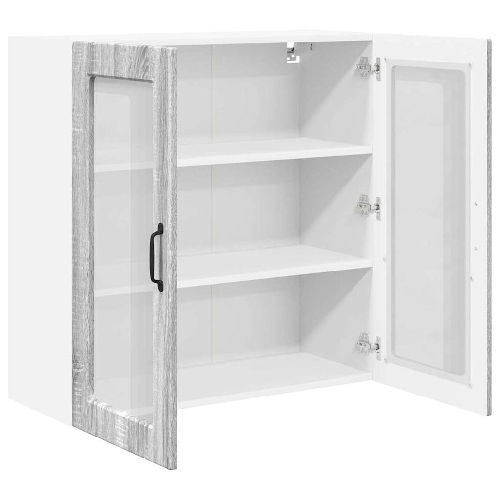 Keukenkast aan de muur met plank Grijs Sonoma 80 x 31 x 80 cm