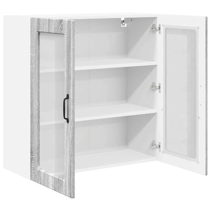Keukenkast aan de muur met plank Grijs Sonoma 80 x 31 x 80 cm