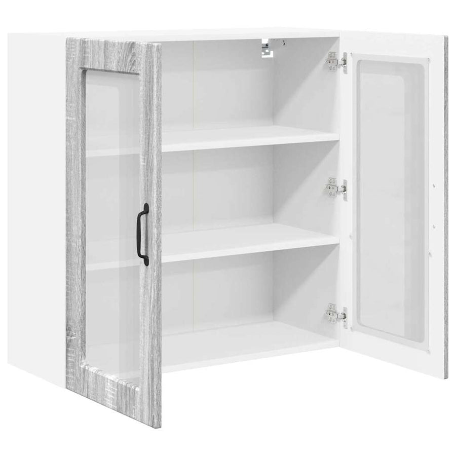 Keukenkast aan de muur met plank Grijs Sonoma 80 x 31 x 80 cm