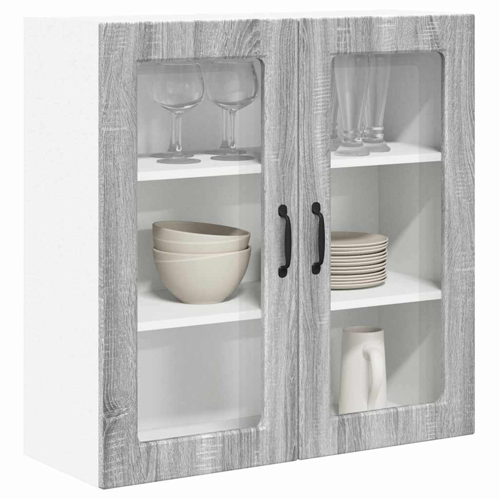 Keukenkast aan de muur met plank Grijs Sonoma 80 x 31 x 80 cm