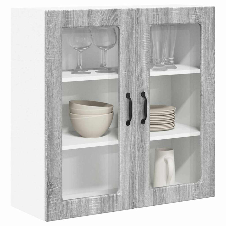 Keukenkast aan de muur met plank Grijs Sonoma 80 x 31 x 80 cm