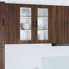 Keukenkast 80x31x80 cm bruin eiken bewerkt hout