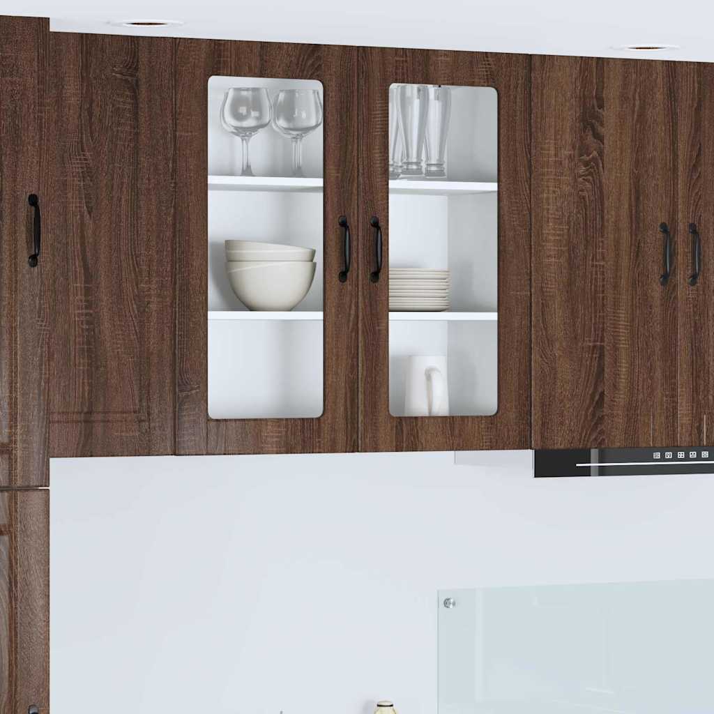 Keukenkast aan de muur Bruin Eiken 80 x 31 x 80 cm Bewerkt hout