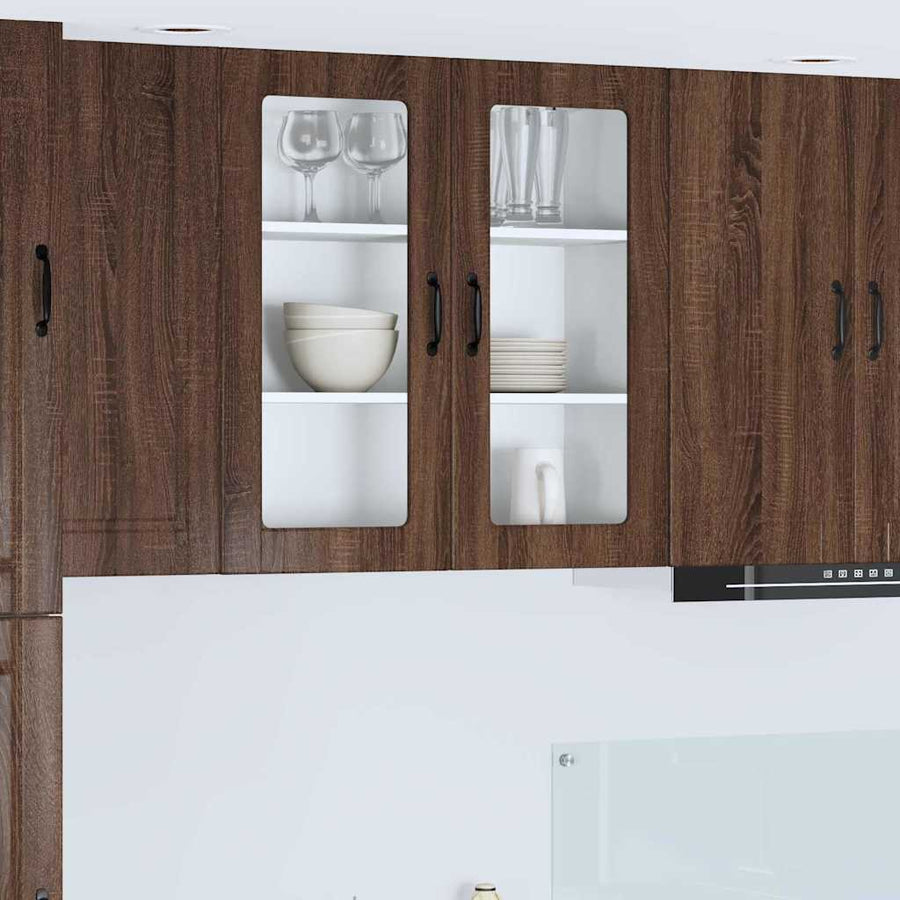Keukenkast aan de muur Bruin Eiken 80 x 31 x 80 cm Bewerkt hout