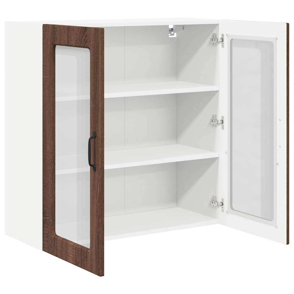 Keukenkast aan de muur Bruin Eiken 80 x 31 x 80 cm Bewerkt hout