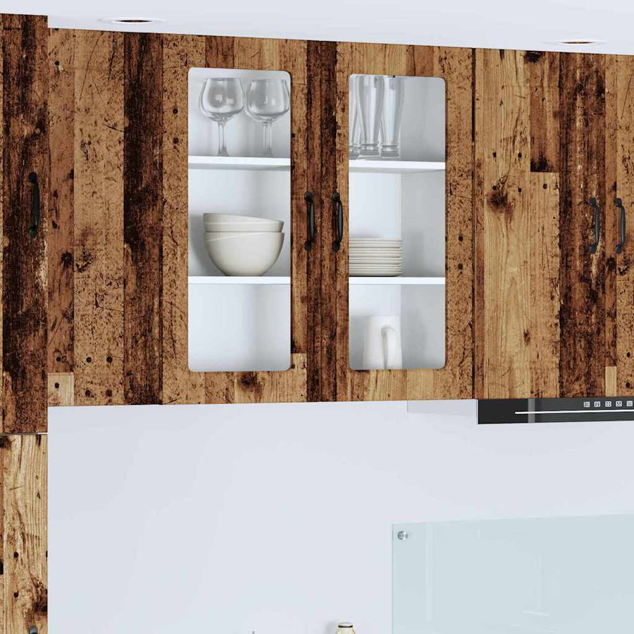 Keukenkast aan de muur Oud Hout 80 x 31 x 80 cm Bewerkt hout