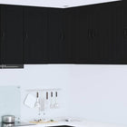 Keuken wandkast 57x57x80 cm bewerkt hout zwart