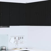 Keuken wandkast 57x57x80 cm bewerkt hout zwart