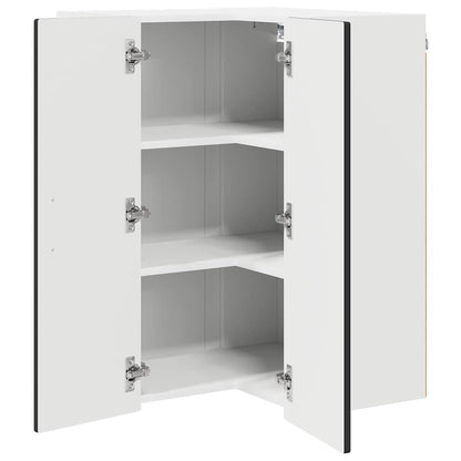Keukenkast aan de muur Zwart 57 x 57 x 80 cm Bewerkt hout