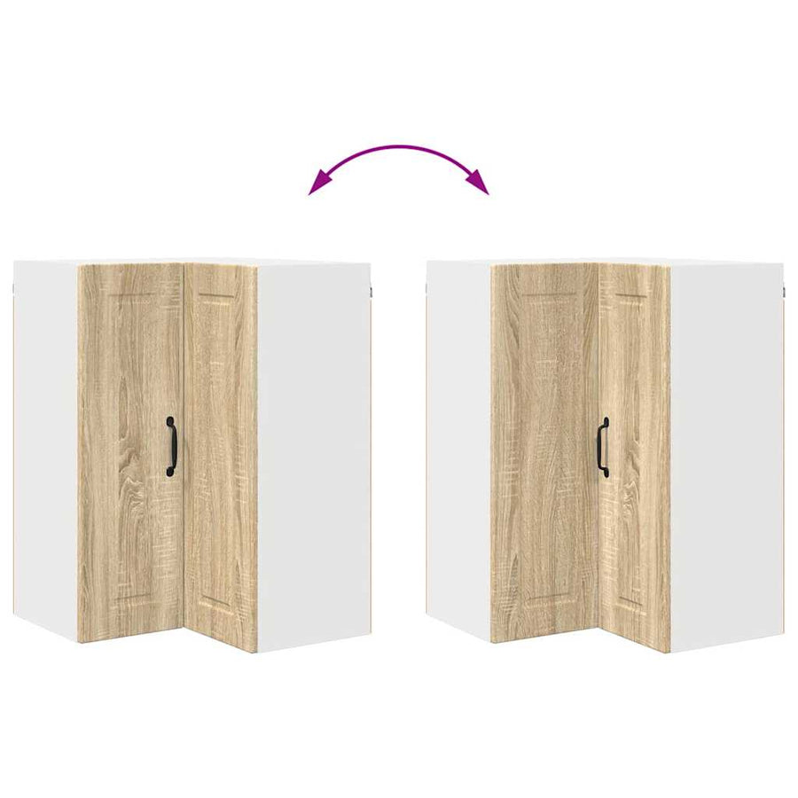 Keukenkast aan de muur met plank Sonoma Eiken 57 x 57 x 80 cm