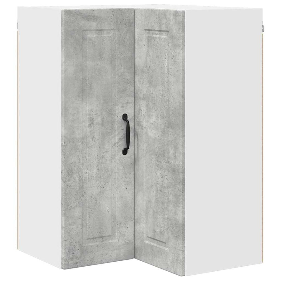 Keukenkast aan de muur Beton Grijs 57 x 57 x 80 cm Bewerkt hout
