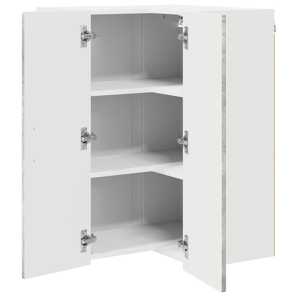 Keukenkast aan de muur Beton Grijs 57 x 57 x 80 cm Bewerkt hout