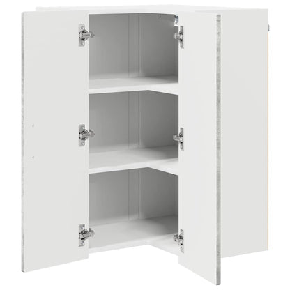 Keukenkast aan de muur Beton Grijs 57 x 57 x 80 cm Bewerkt hout