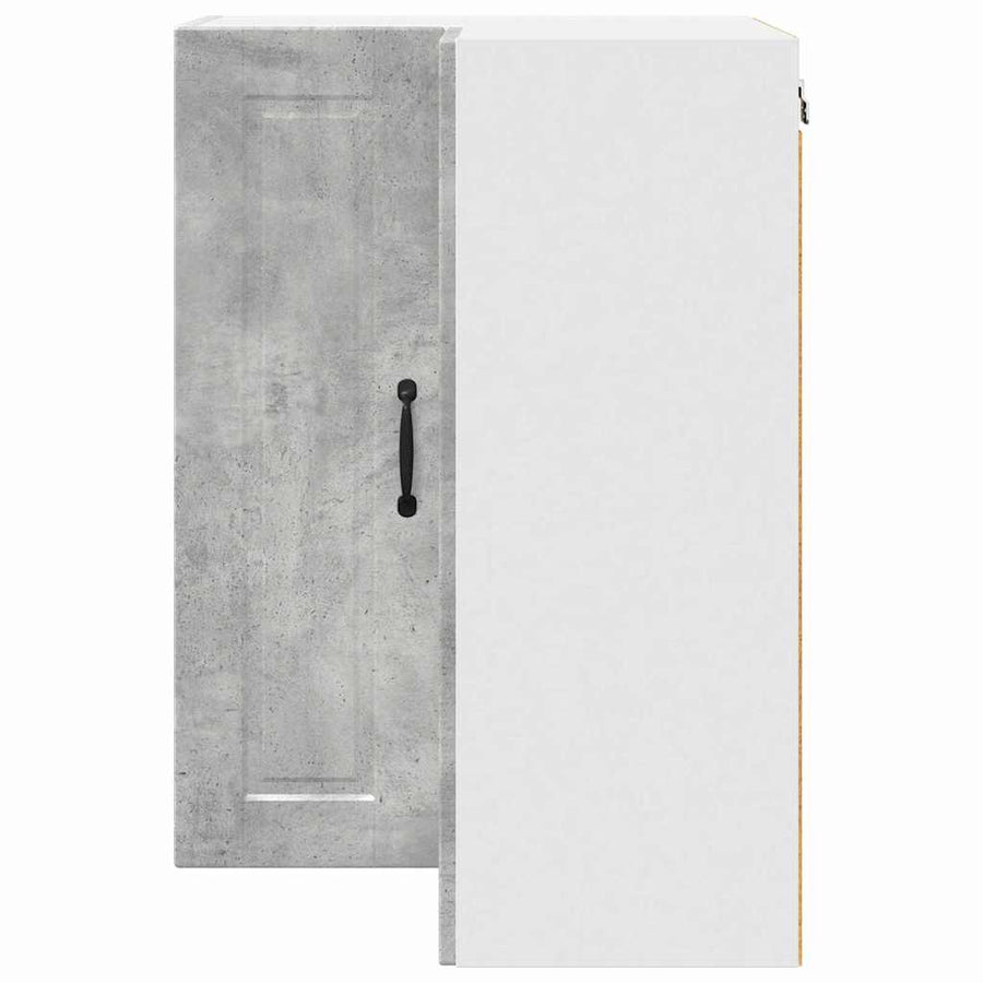Keukenkast aan de muur Beton Grijs 57 x 57 x 80 cm Bewerkt hout