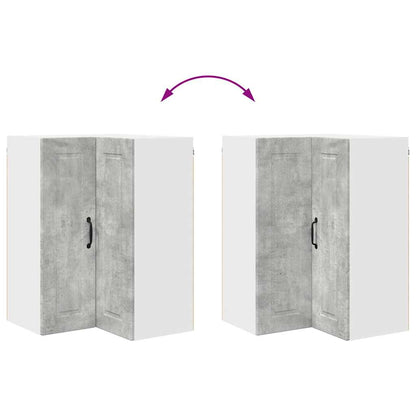 Keukenkast aan de muur Beton Grijs 57 x 57 x 80 cm Bewerkt hout