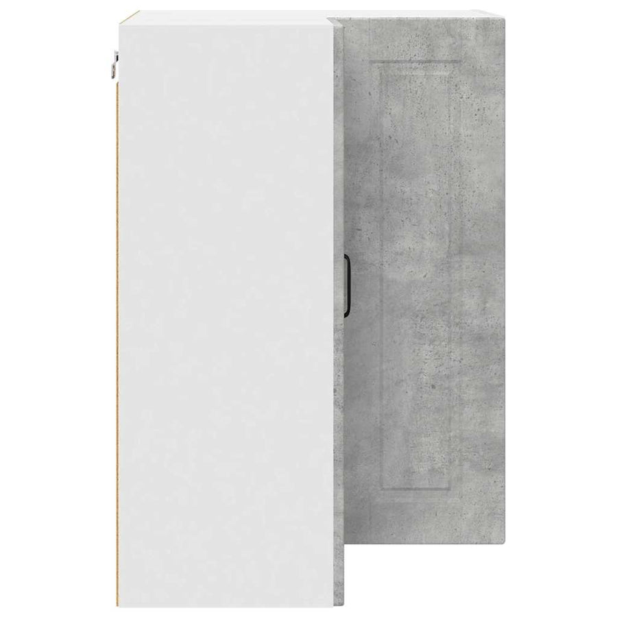 Keukenkast aan de muur Beton Grijs 57 x 57 x 80 cm Bewerkt hout