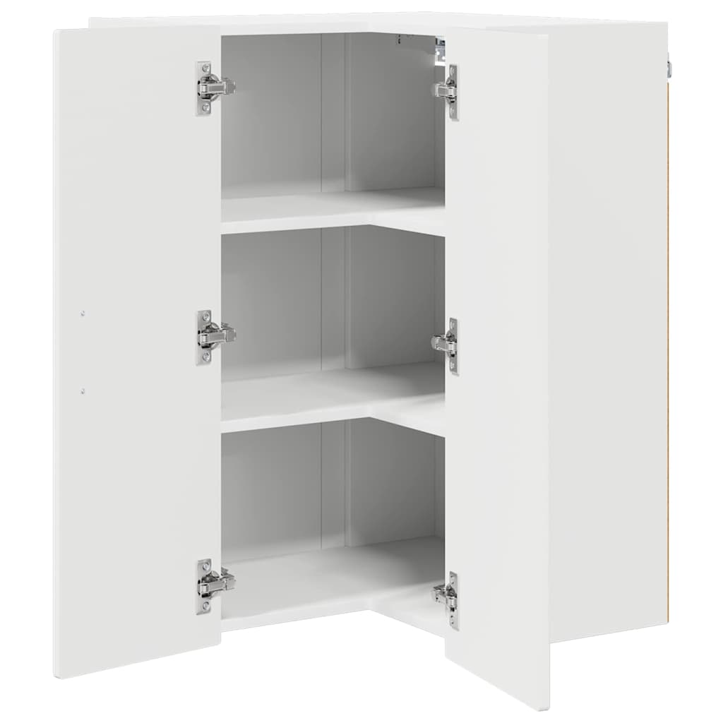 Keukenkast aan de muur met plank Hoogglans wit 57 x 57 x 80 cm