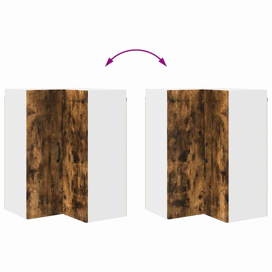 Keukenkast aan de muur met plank Gerookt eiken 57 x 57 x 80 cm