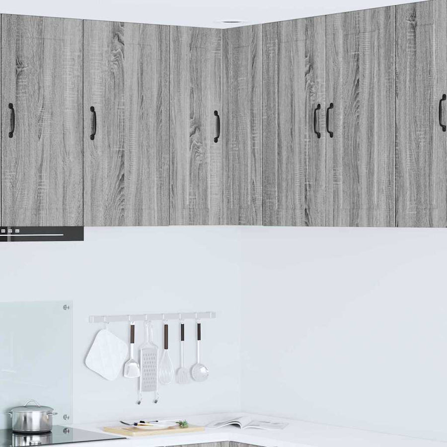 Keukenkast aan de muur met plank Grijs Sonoma 57 x 57 x 80 cm